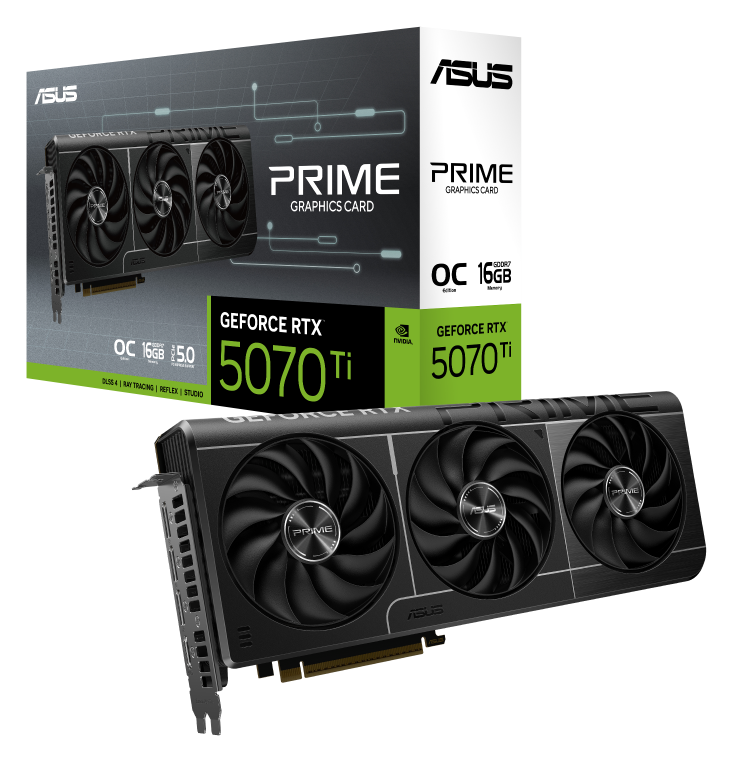 ASUS PRIME GeForce RTX 5070 Ti OC Edition, 16GB