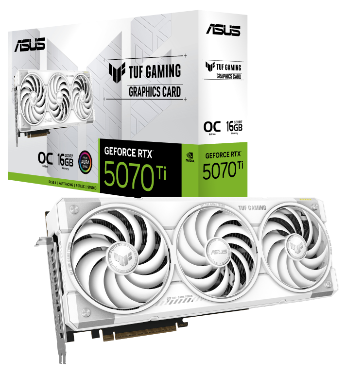 ASUS TUF Gaming GeForce RTX 5070 Ti 16GB GDDR7 White OC Edition